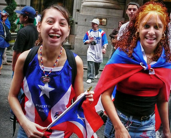 Revelers for Puerto Rican statehood