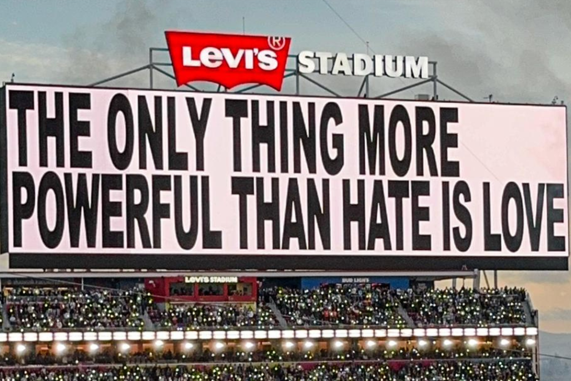 "The only thing more powerful than hate is love"