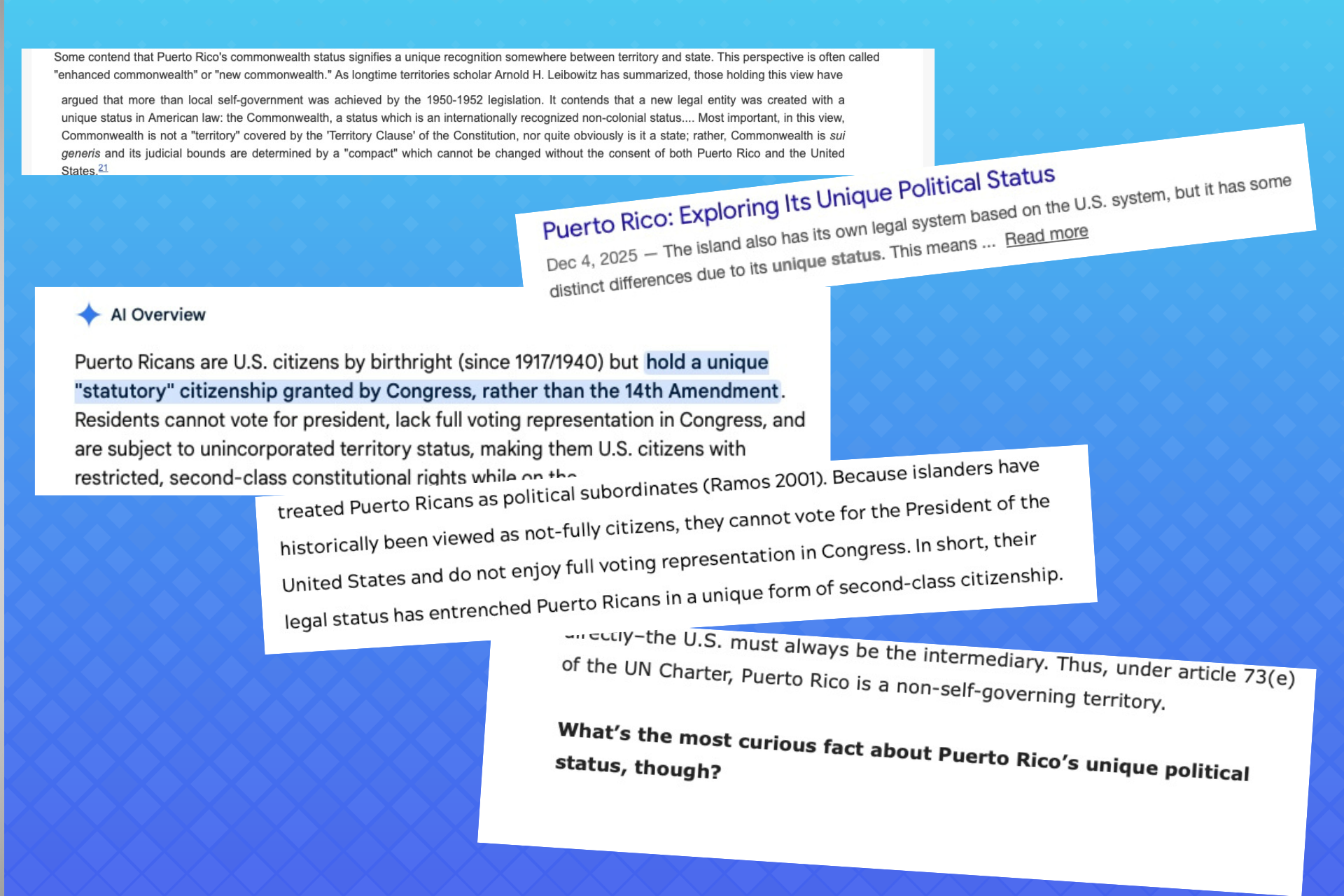 Is Puerto Rican Citizenship Really Unique?