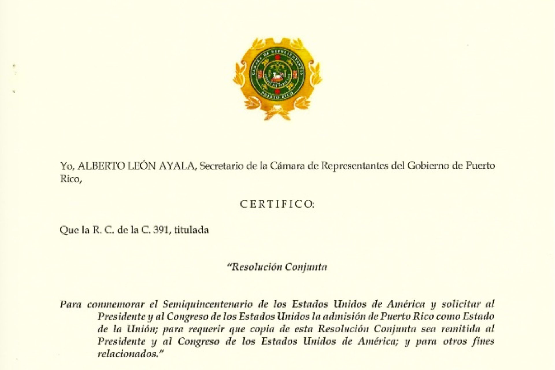 statehood resolution